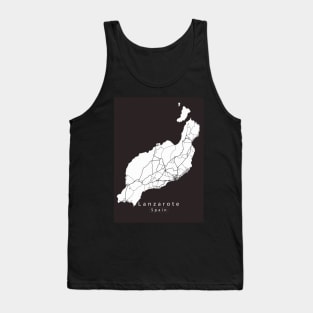 Lanzarote Spain Island Map Tank Top